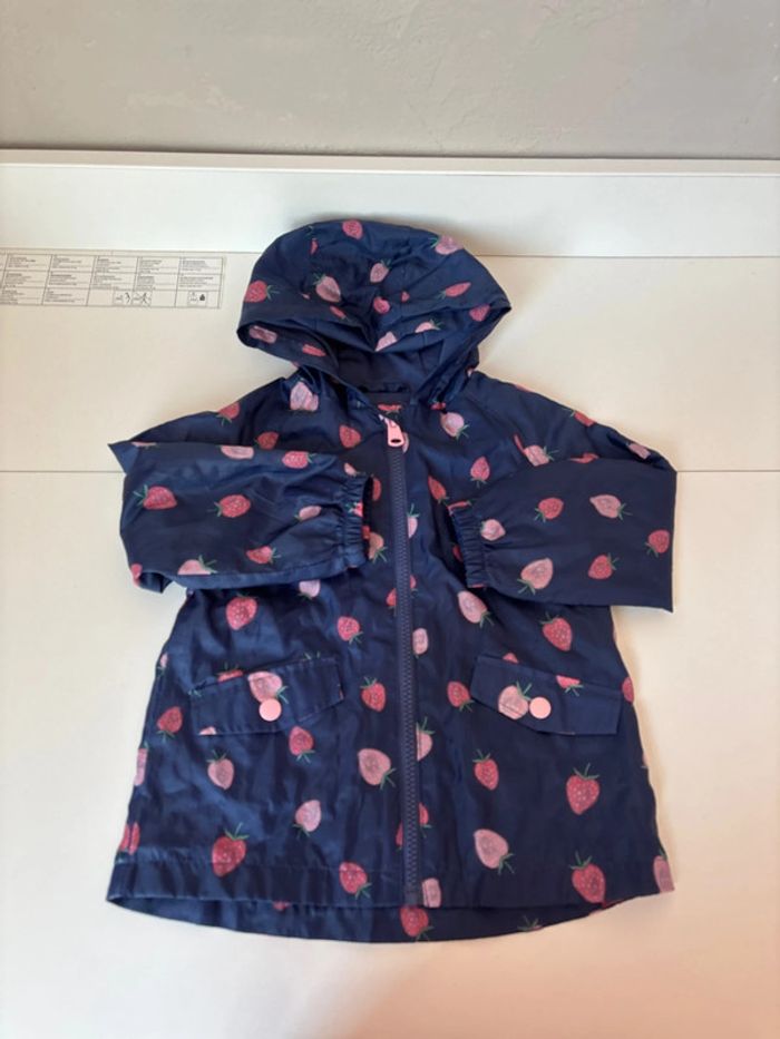 Parka fille 18/24mois fraise en très bon état