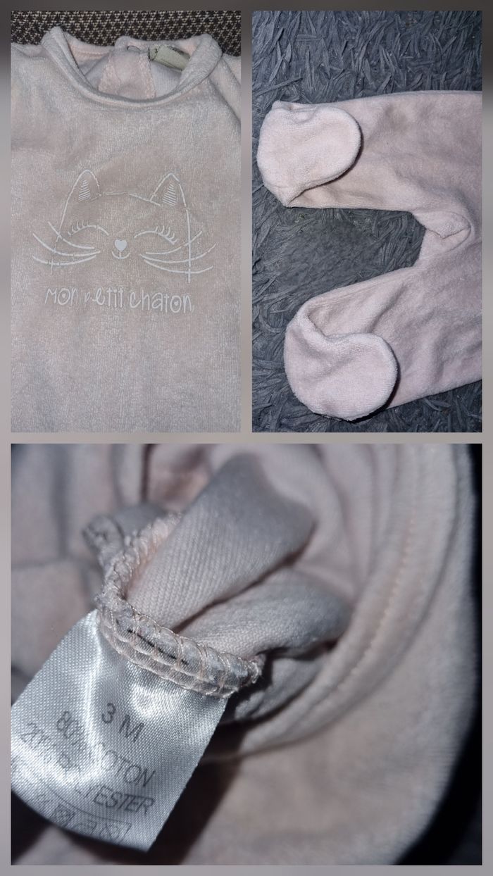 Lot grenouillères et pantalon pyjama 3mois - photo numéro 5