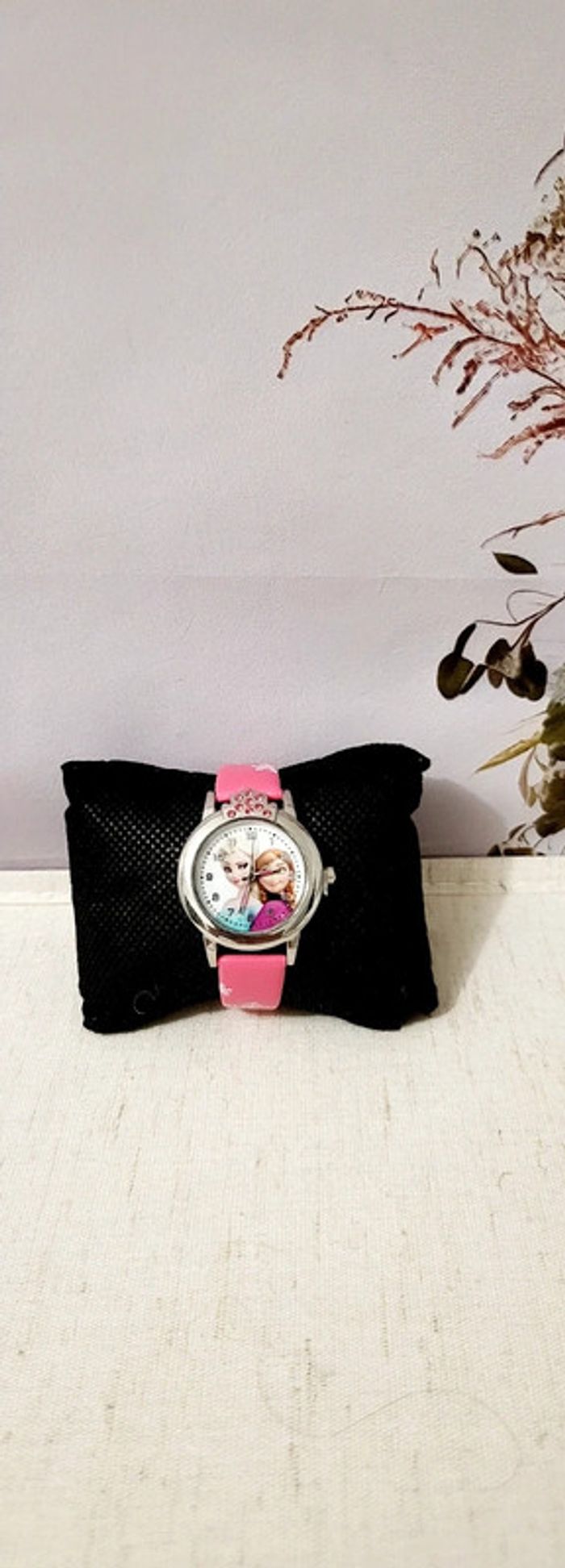 Montre Reine des Neiges rose - Elsa & Anna