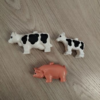 Lot de 2 vaches et un cochon