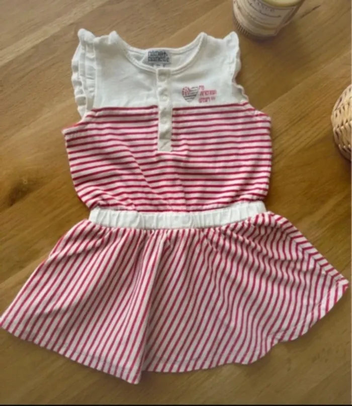 Robe marinière Nano et Nanette fille 12 mois