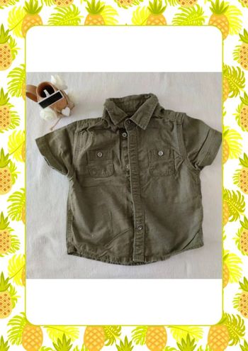 Chemise manches courtes en lin kiabi