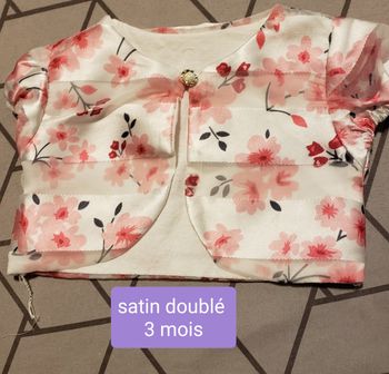 Boléro satin 3 mois