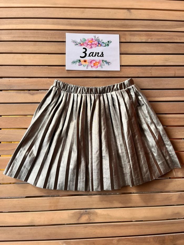 Jupe patineuse argentée Zara 3 ans