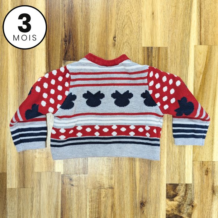 Gilet rayé rouge - Disney Minnie - 3 mois - photo numéro 3