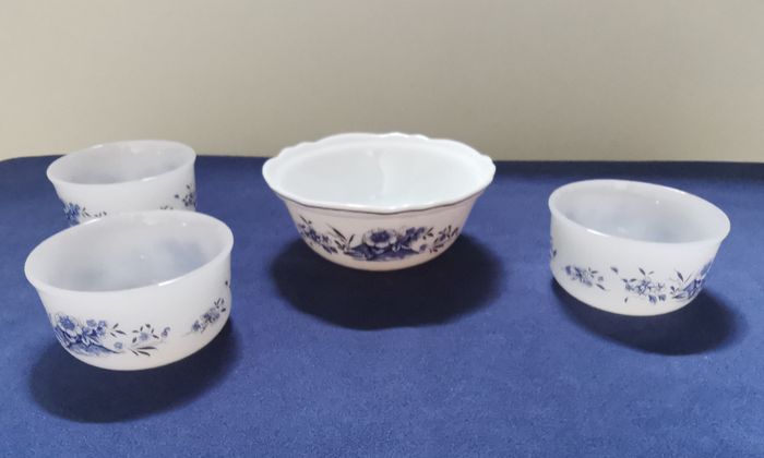 Coupelle Arcopal vintage déco bleue - photo numéro 6