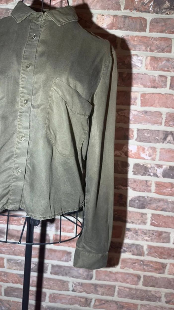Chemise kaki Zara Taille XS / 34 - photo numéro 4