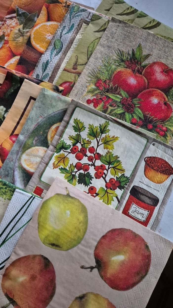 Lot serviettes thème fruits - photo numéro 5