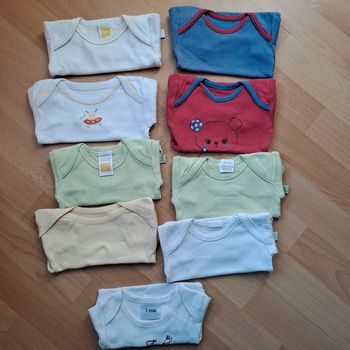 Lot 9 bodies manches courtes fille 3mois #tex