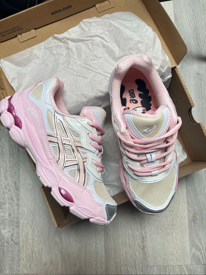 ASICS gel NYC kicki yang Zhang Rose crème Pure Argenté