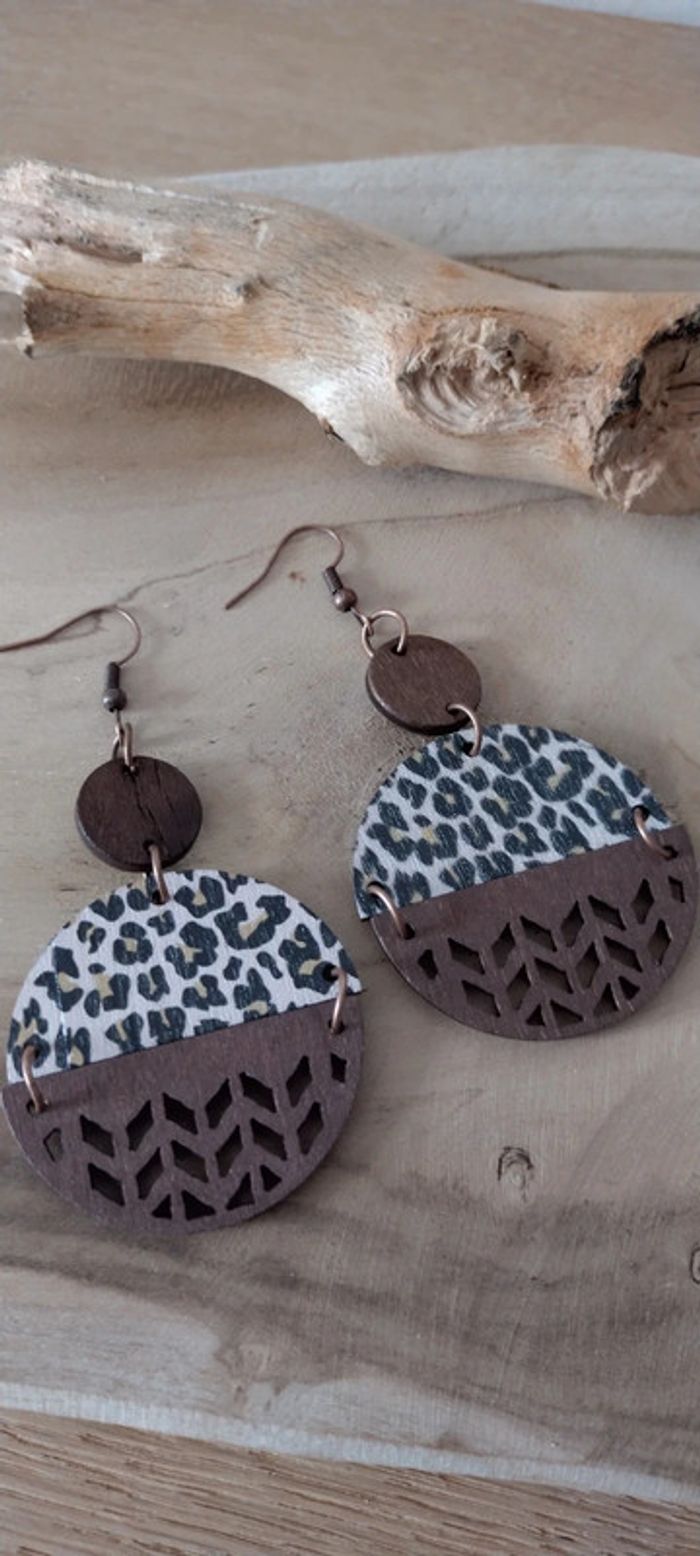 Boucles d'oreilles léopard - photo numéro 3