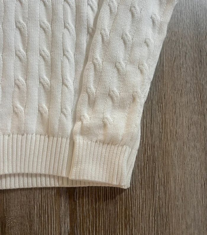 Pull torsadé ralph lauren blanc - photo numéro 4