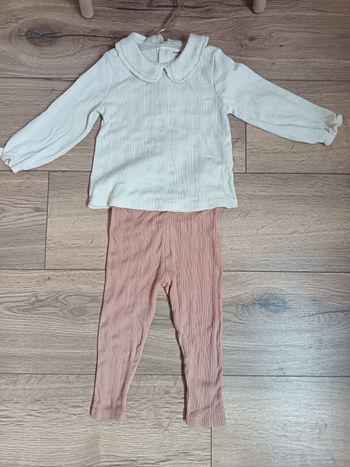 Ensemble kiabi camel crème  24 mois Neuf