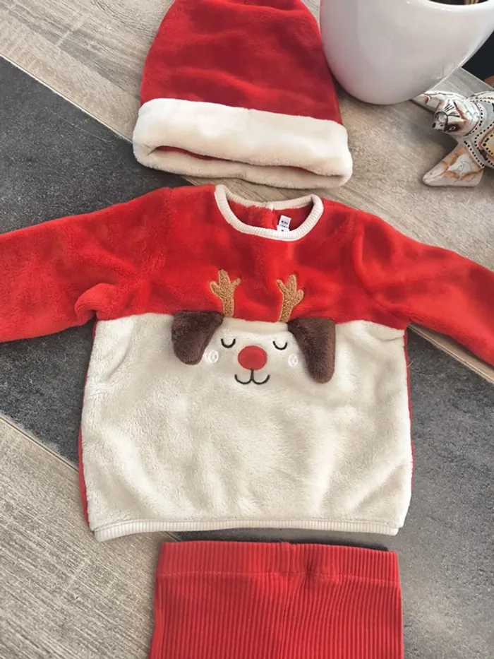 Ensemble de Noël 3 pièces garçon 12 mois sergent major - photo numéro 11