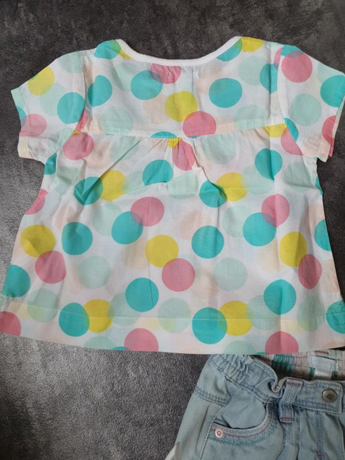 Ensemble été bébé fille 18 mois obaibi très bon état - photo numéro 4