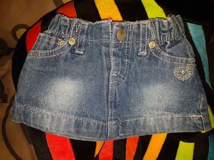 Jupe en jeans bébé fille 6 mois