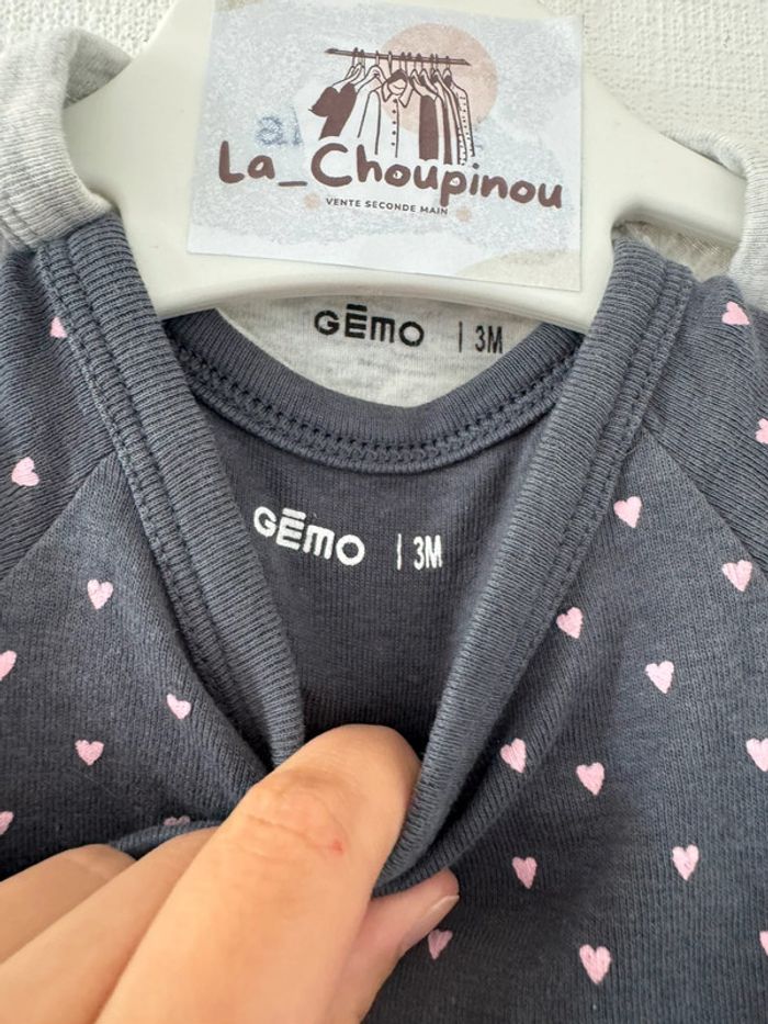 Lot 2 bodies manches longues - taille 3 mois 🌸 - photo numéro 3