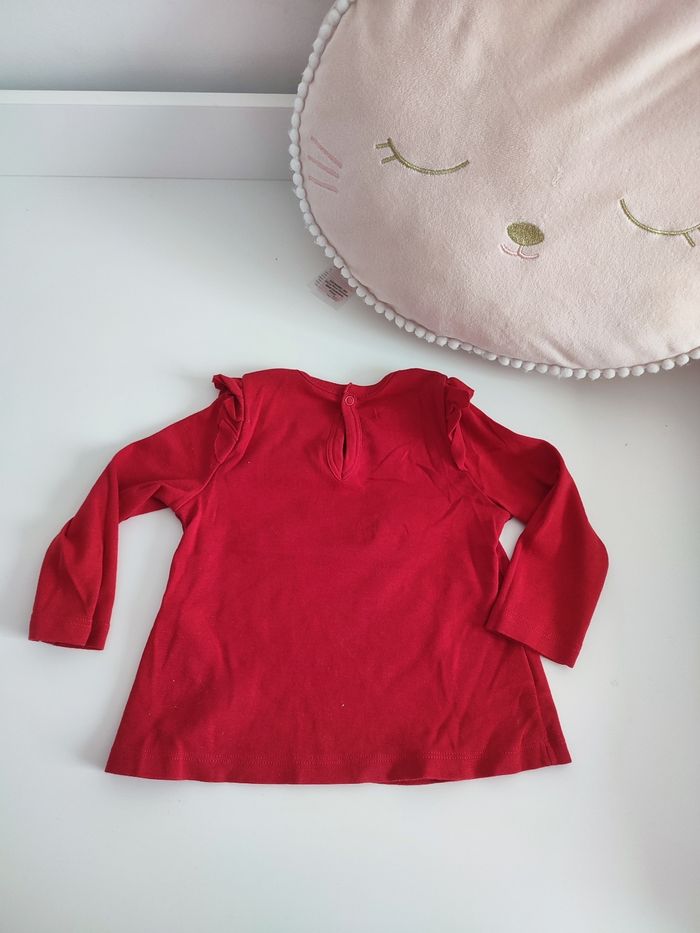 T-shirt ml rouge 12m - photo numéro 3