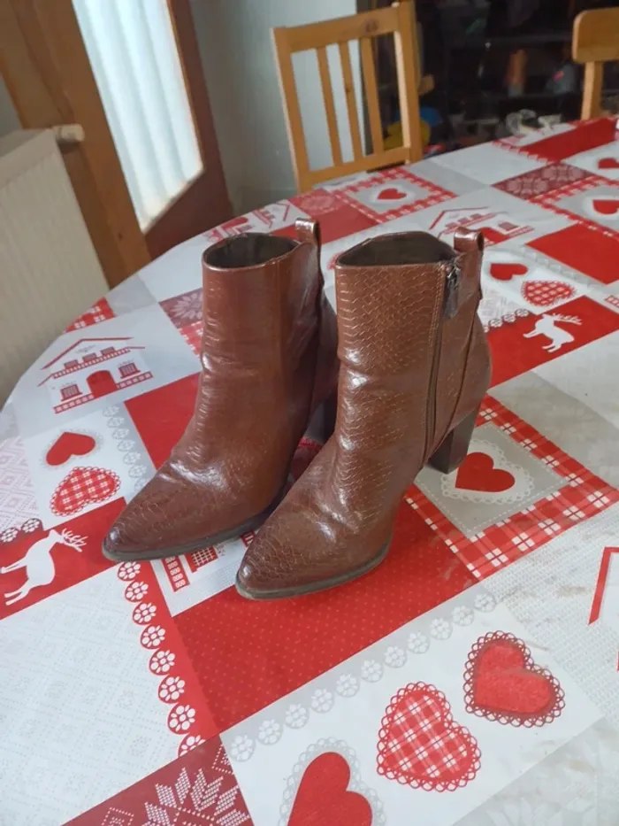 Bottines croco talon 38 marco tozzi