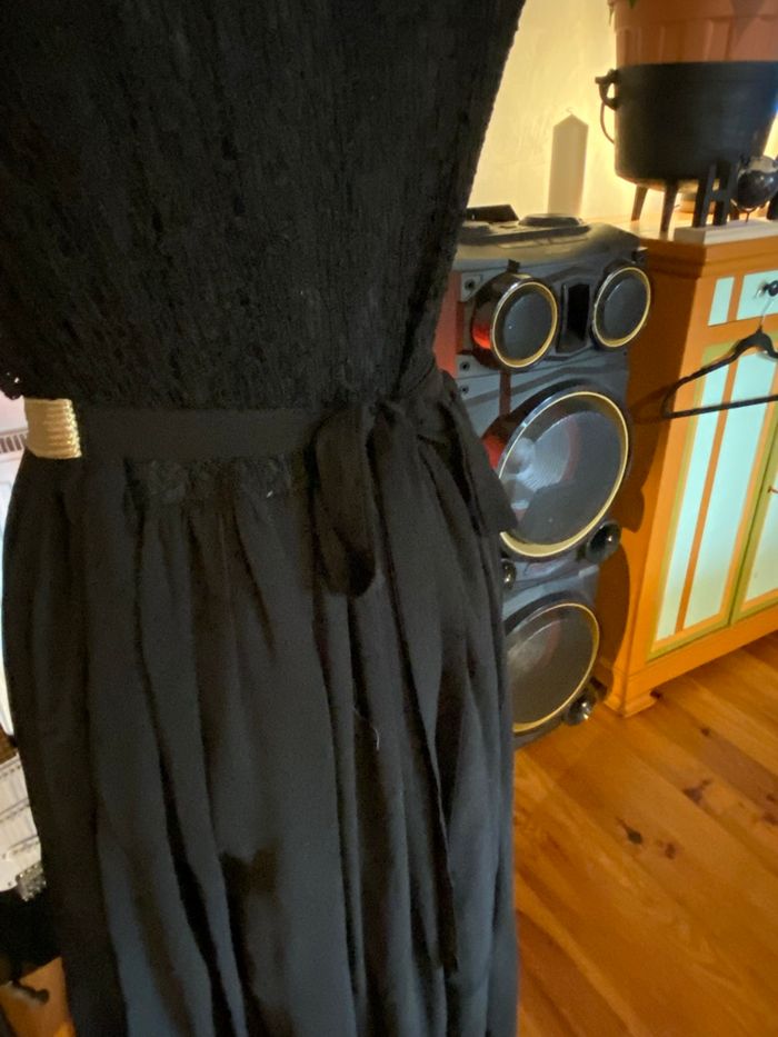 Robe longue noire et dorée LUSA Paris – Taille S/M - photo numéro 3