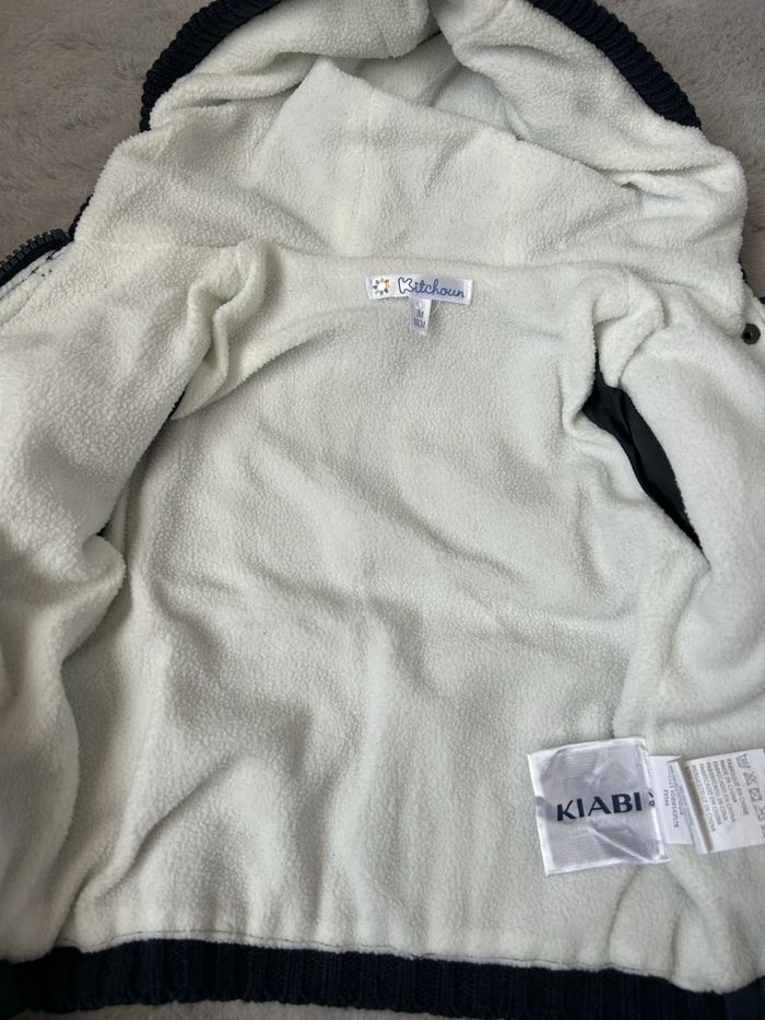 Manteau bi-matière hiver bébé garçon 3 mois - photo numéro 3