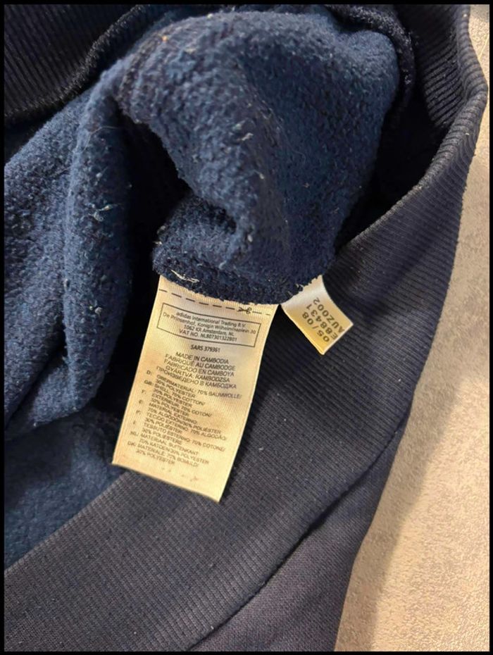 Pull à capuche Adidas Vintage bleu marine Taille 16ans/ XS - photo numéro 6
