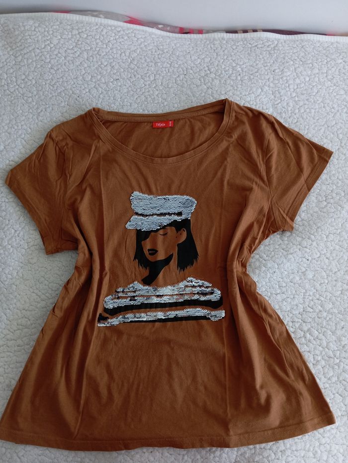t-shirt strass réversibles