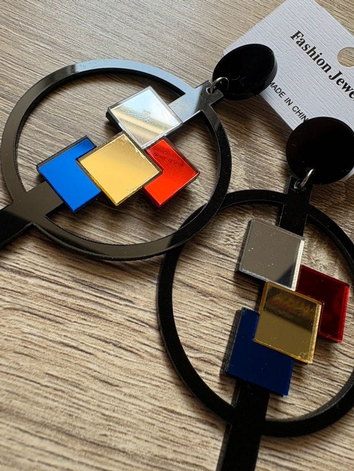 Boucles d’oreilles rondes forme géométrique SHEIN - photo numéro 2