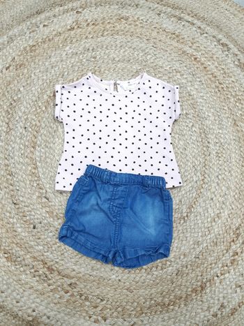 Tenue tee-shirt et short jean