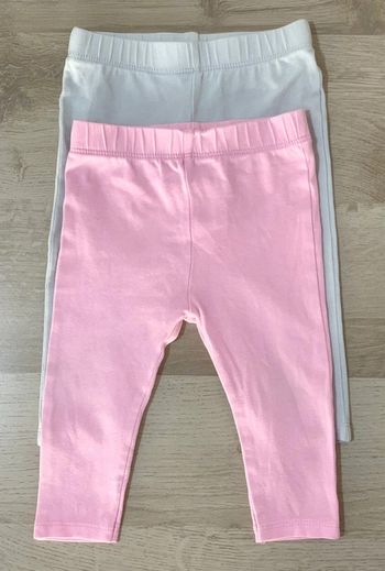 Lot de legging gris et rose 12 mois