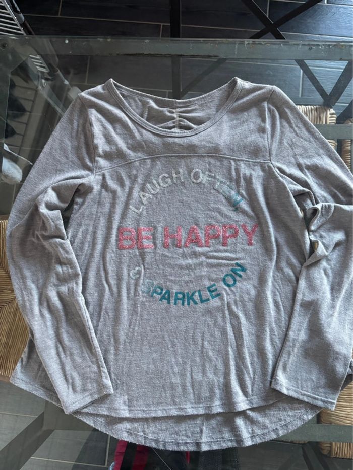 Tee-shirt manche longue pailletée fille 12ans - photo numéro 8