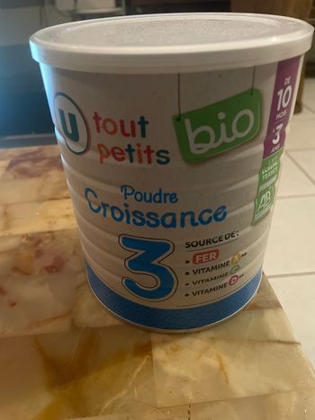 Poudre croissance 3 bio  5€ Marque U tout petits