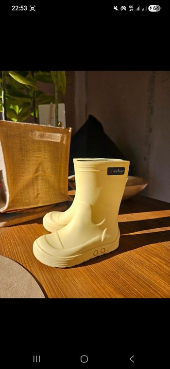 Bottes pluie jaune méduse 22