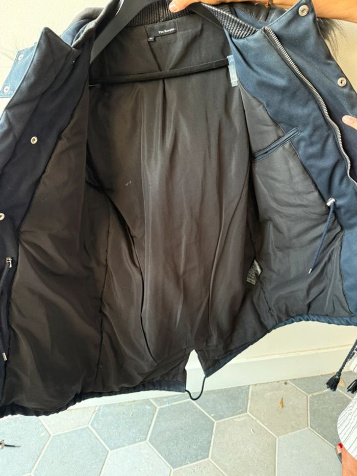 Parka homme the kooples XL bleu marine à capuche - photo numéro 4
