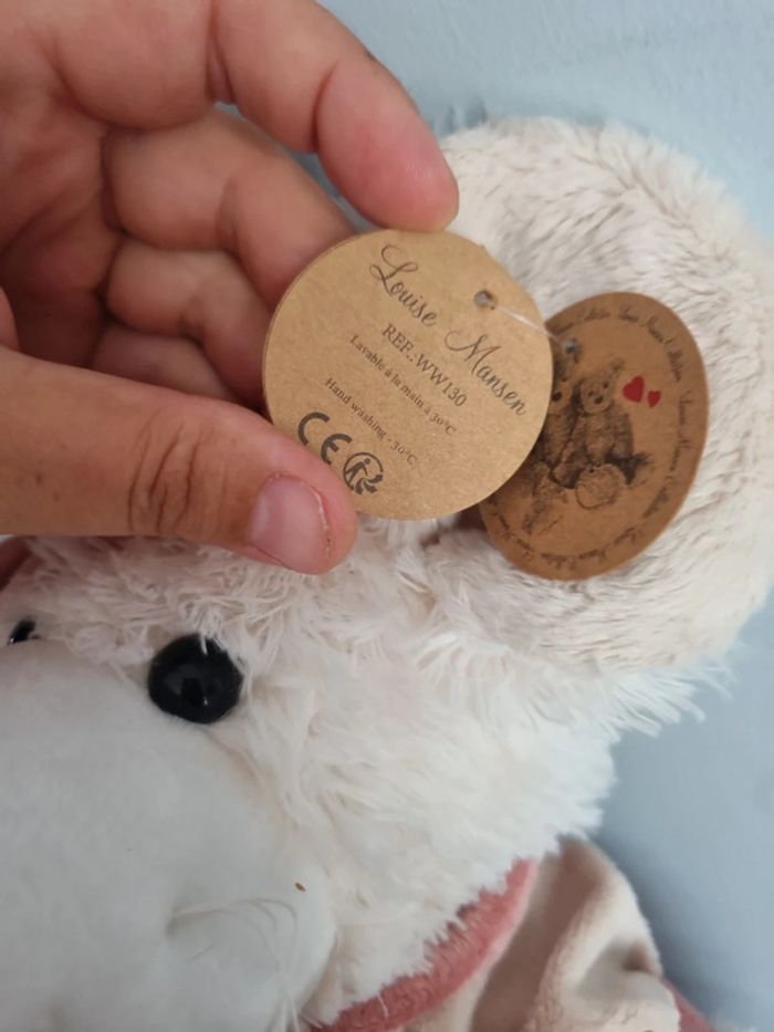 Peluche souris 35 cm Louise mansen neuve - photo numéro 4