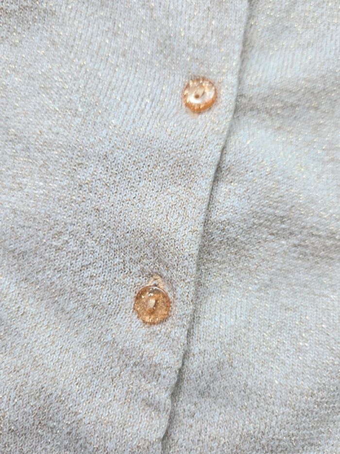 Gilet fin beige et doré 6 ans - photo numéro 3