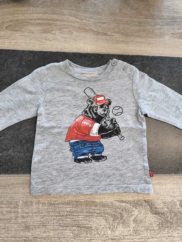 Tee-shirt garçon ml 6 mois Levi's - photo numéro 2