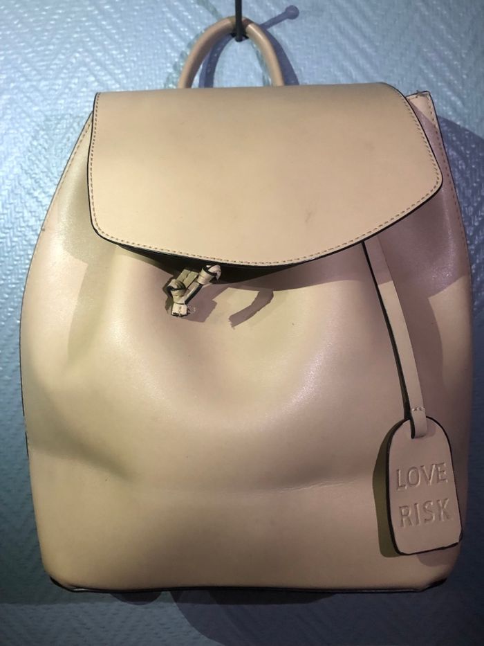 Sac à dos beige love risk - photo numéro 1