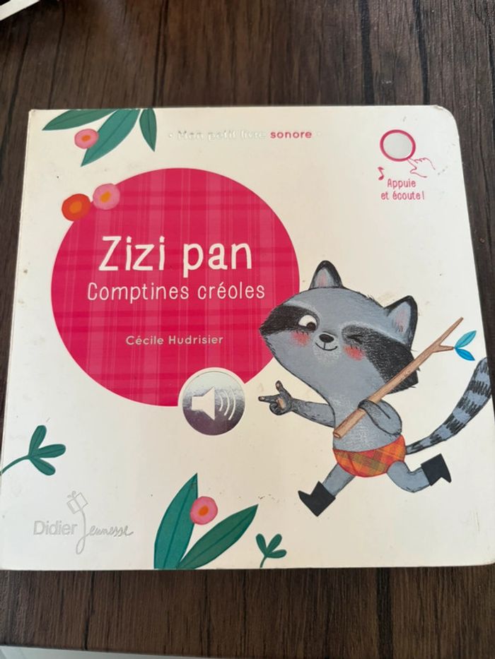 Livre sonore “Zizi pan” Comptine créole