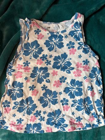 Débardeur fleurs 7-8 ans