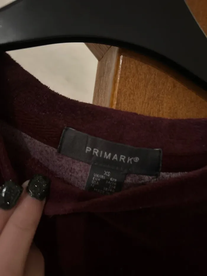 Sweat effet velours prune - photo numéro 3