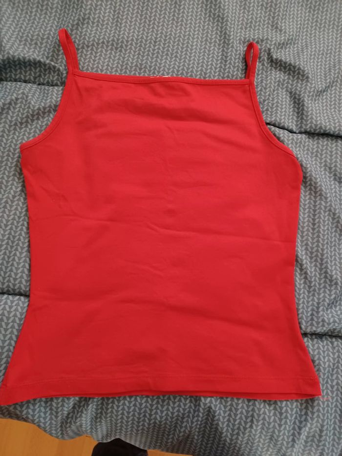 debardeur rouge taille s - photo numéro 2
