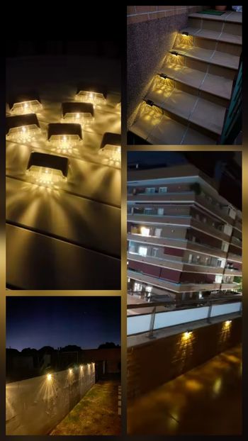 Lot de 4 appliques solaires décoratives