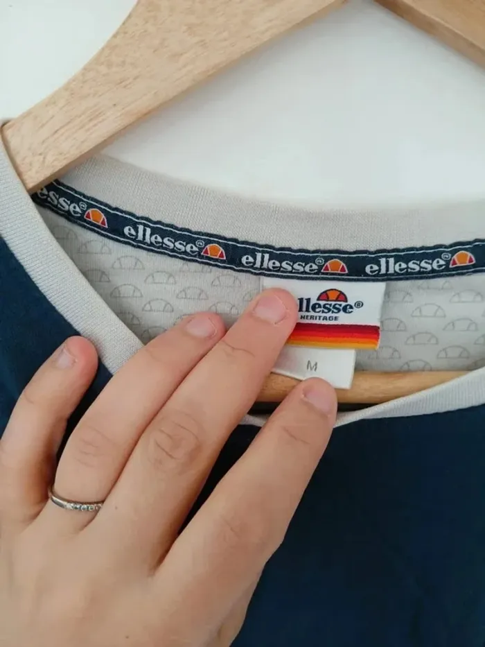 Tee shirt manches courtes ellesse M bleu marine - photo numéro 3