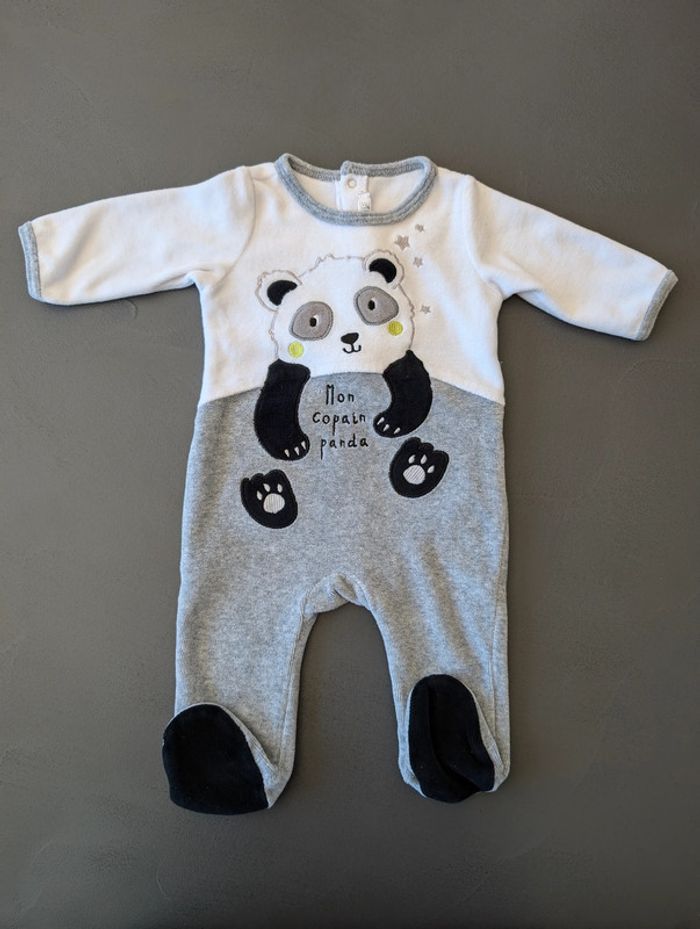 Lot de 2 pyjamas velours Gemo - Taille : 3 Mois - photo numéro 6
