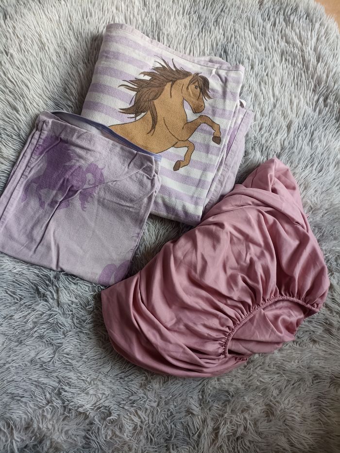 Parure de lit enfant imprimée chevaux