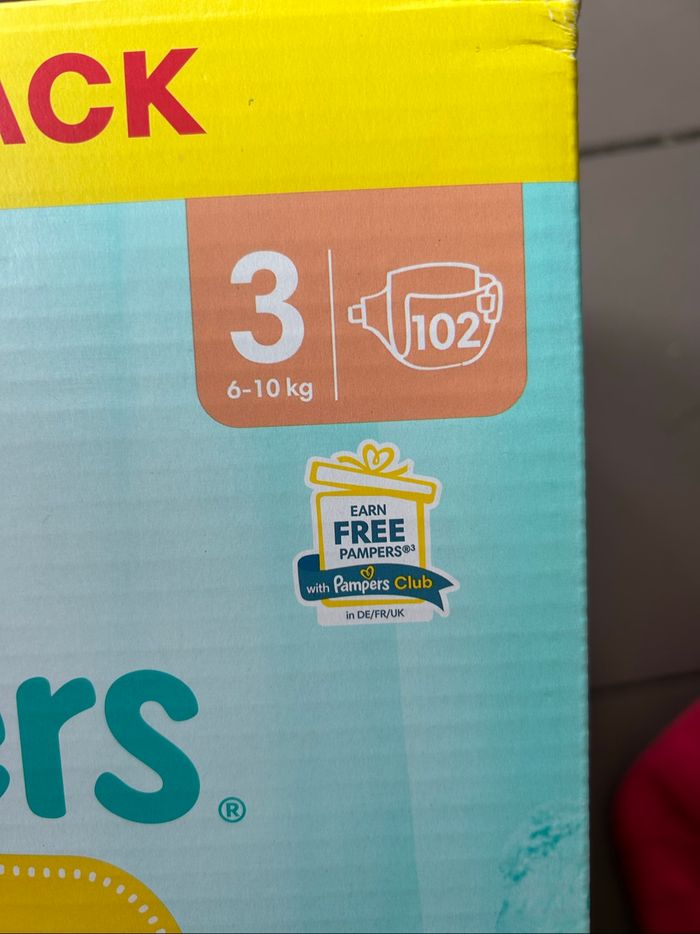 1 carton de couche Pampers t 3 - photo numéro 2