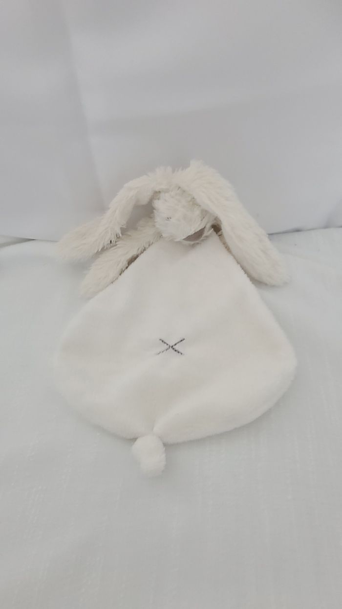 Happy horse - Richie le lapin - Doudou plat blanc ivoire - photo numéro 2