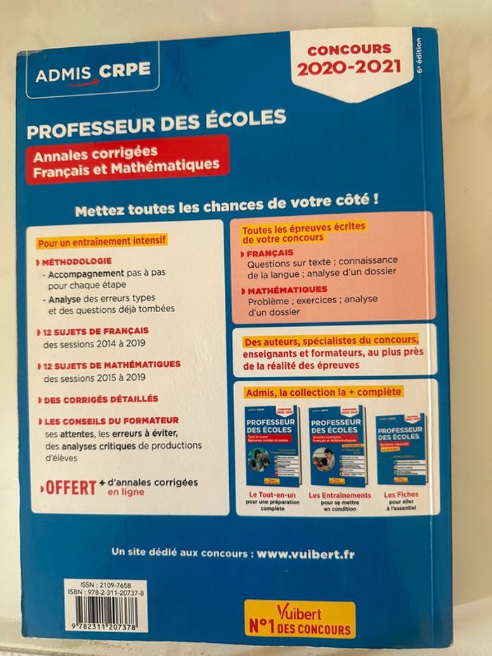 Annales crpe français et mathématiques - photo numéro 5