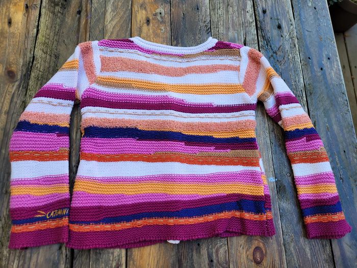 Superbe gilet tout doux Catimini, tons violet, 4 ans - photo numéro 2